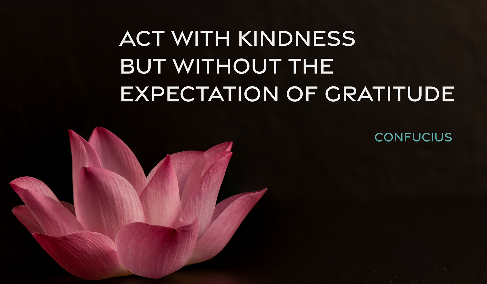 Confucius' quote about kindness